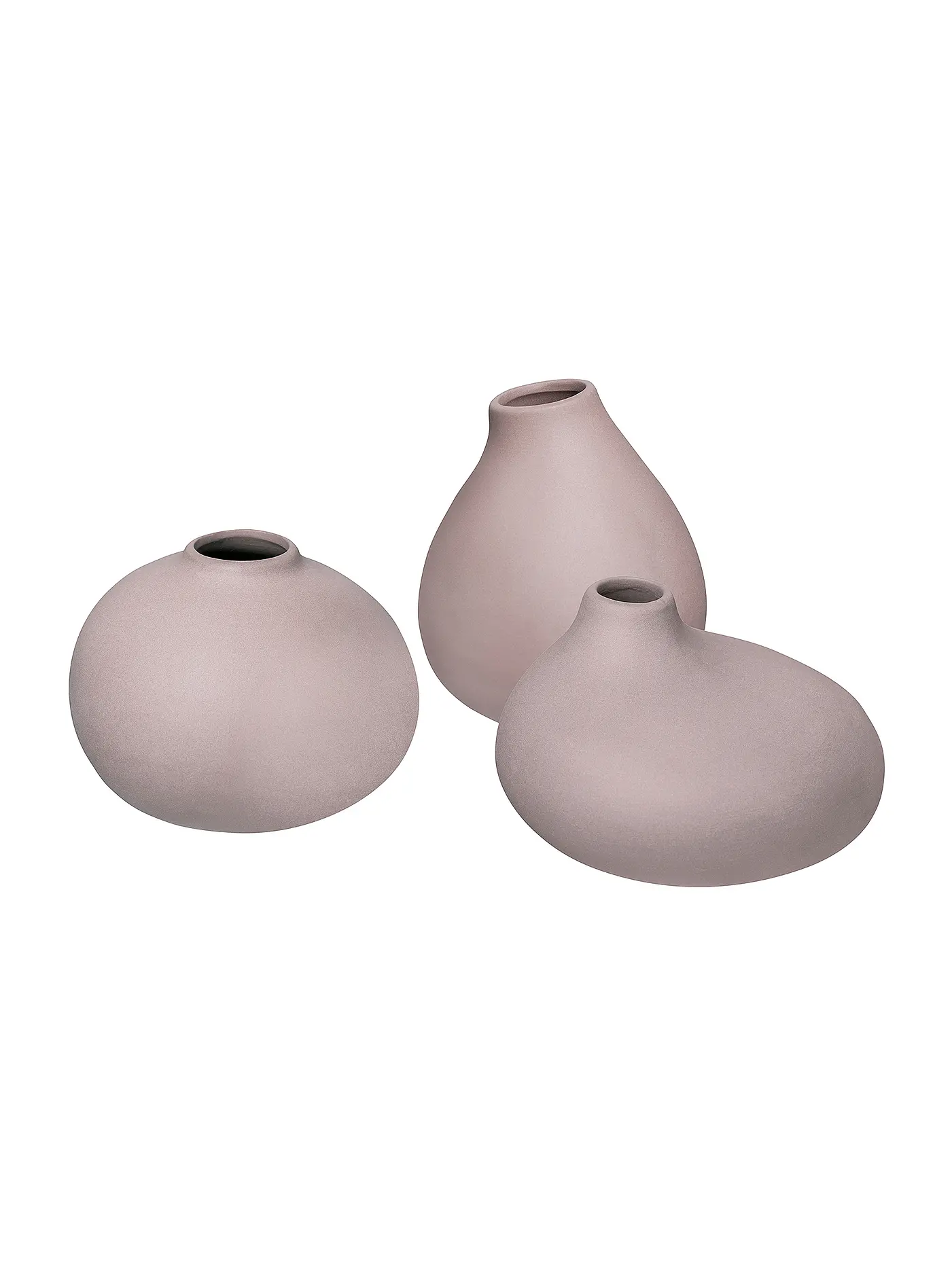 BLOMUS | Set Keramik Vasen NONA 3-teilig White | camel
